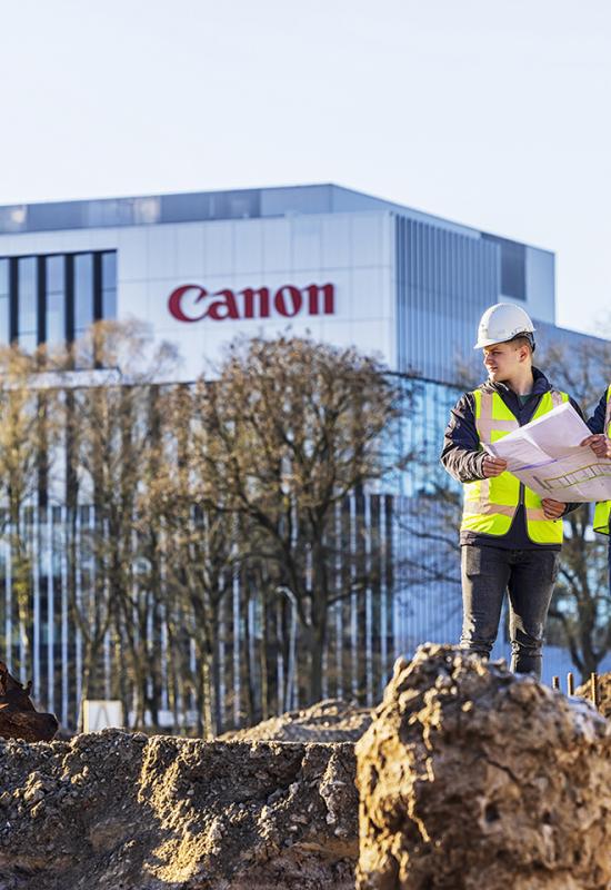 Eindresultaat nieuwbouw distributiecentrum Canon Production Printing